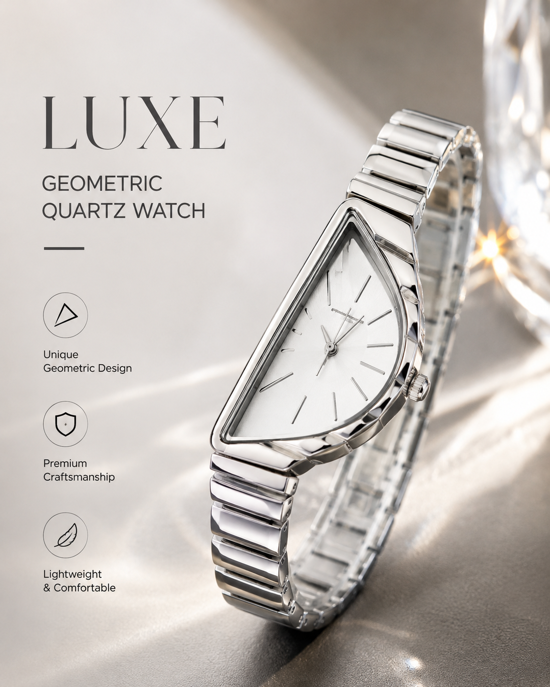 MW08663 Luxe Geometric Quartz Watch