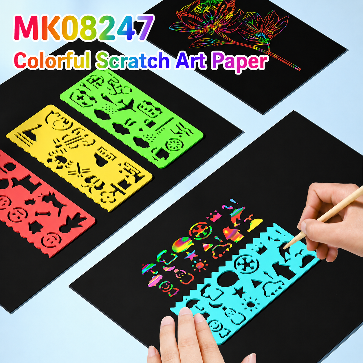 MK08247 Colorful Scratch Art Paper