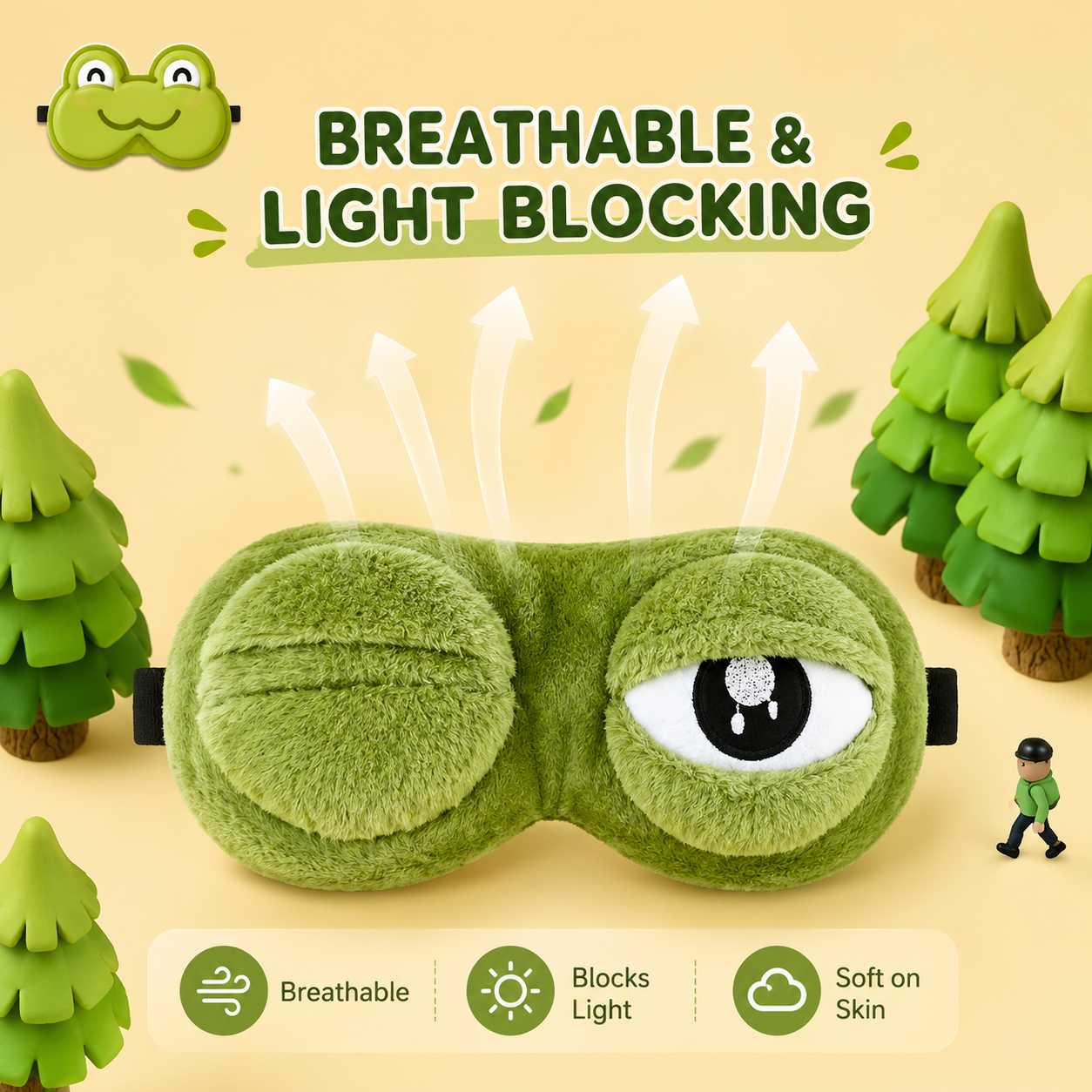 MF08187 Frog Shaped Eye Mask
