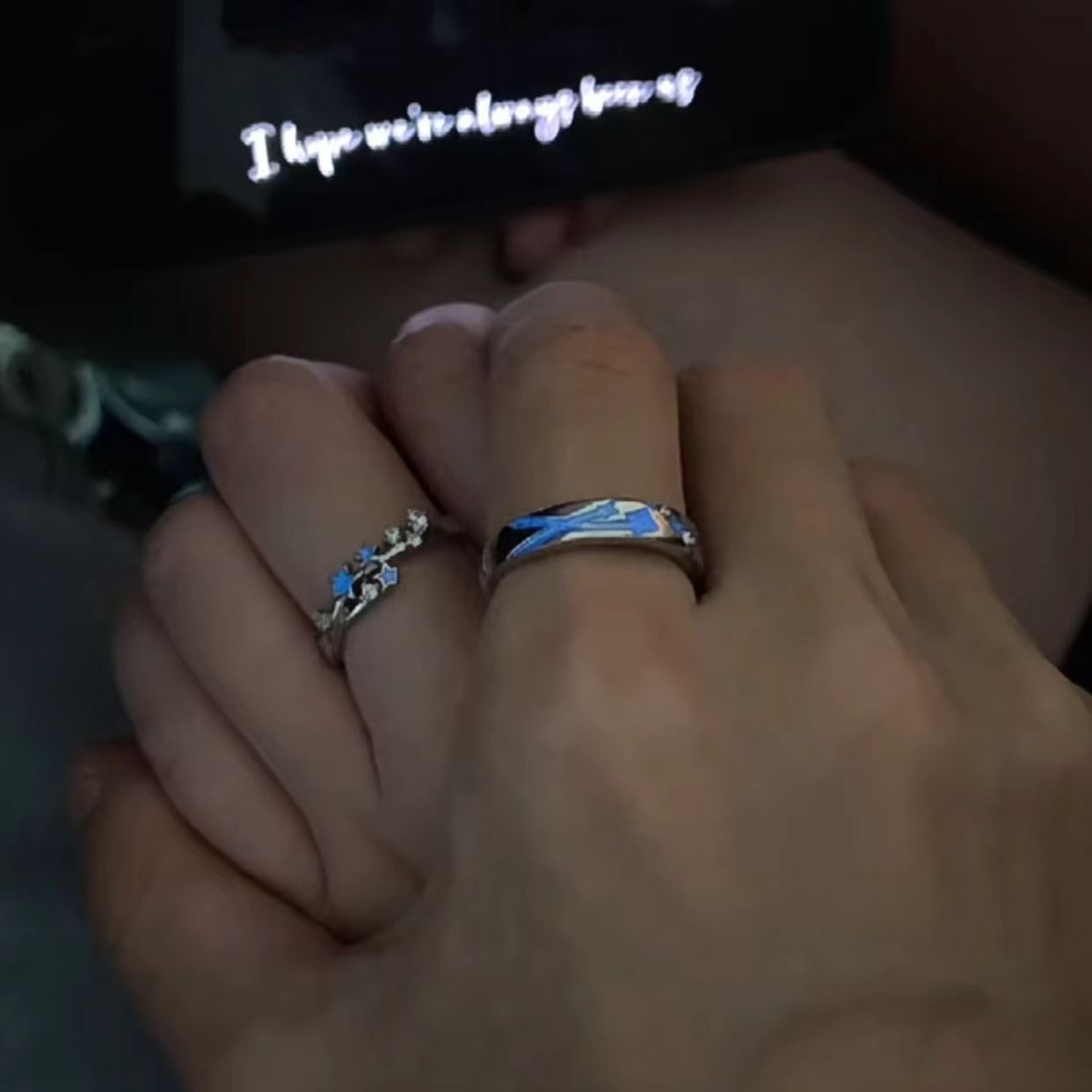 MJ05339 Luminous Couple Ring