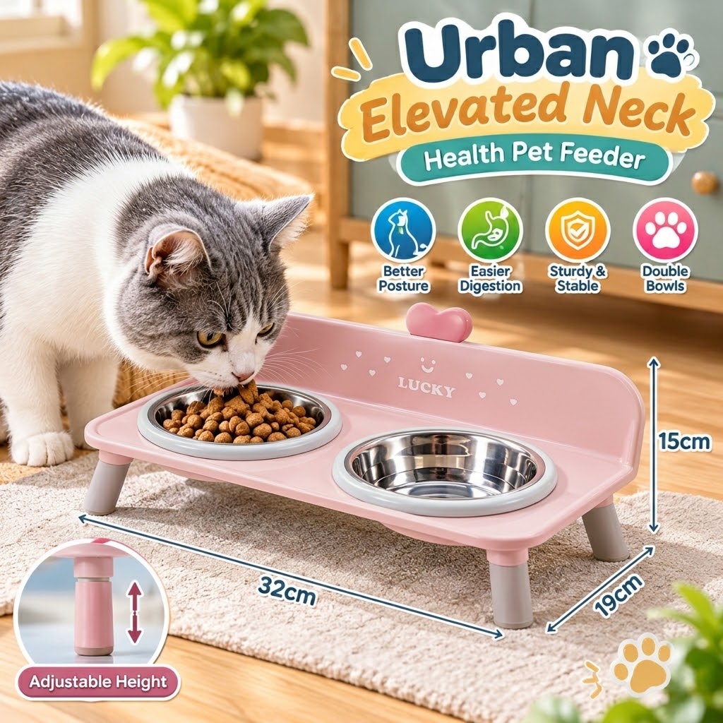 MP08607 Elevated Neck Health Pet Feeder