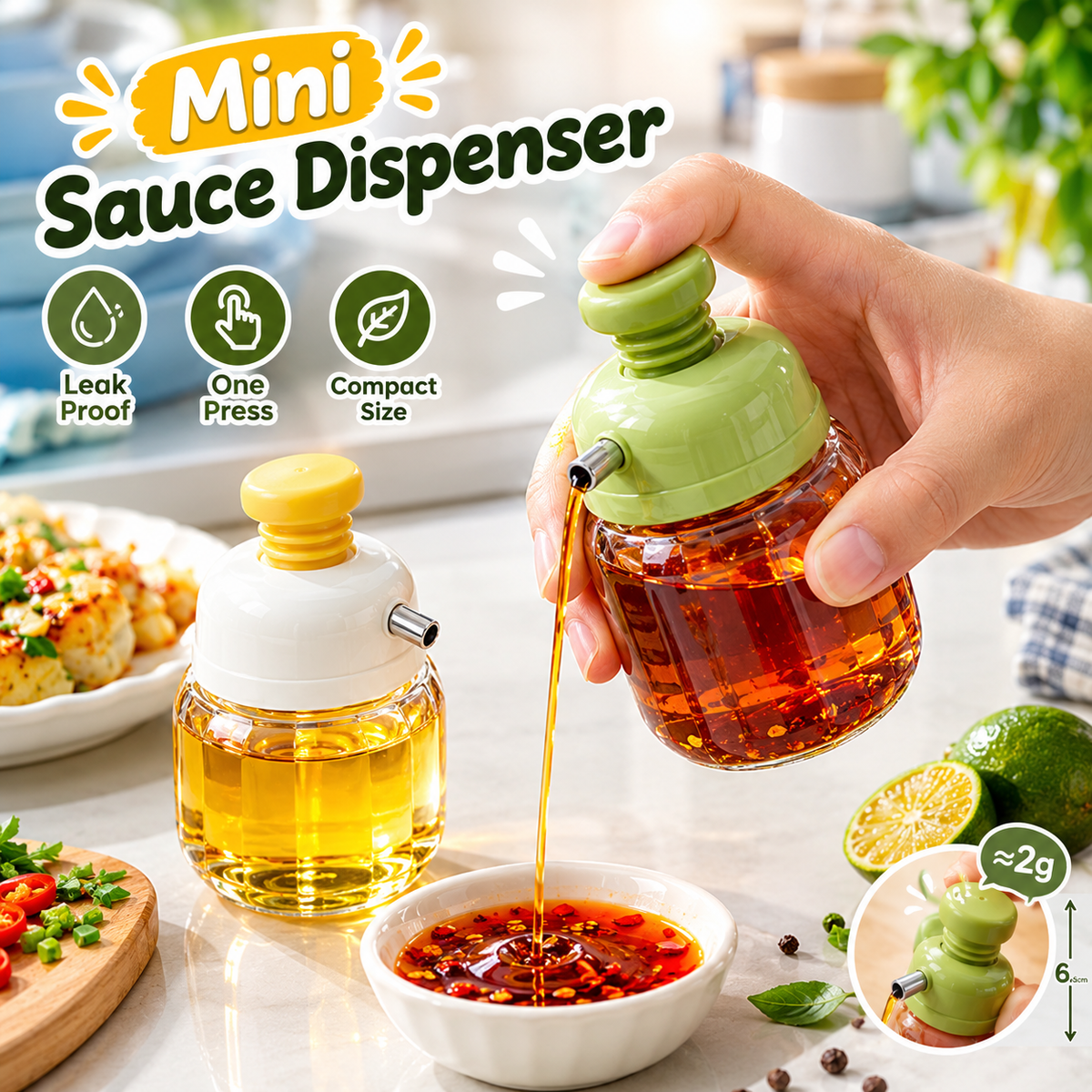 MH08621 Cute Mini Kitchen Sauce Dispenser