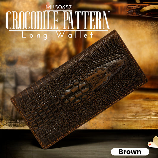 MB50657 Crocodile Pattern Long Wallet