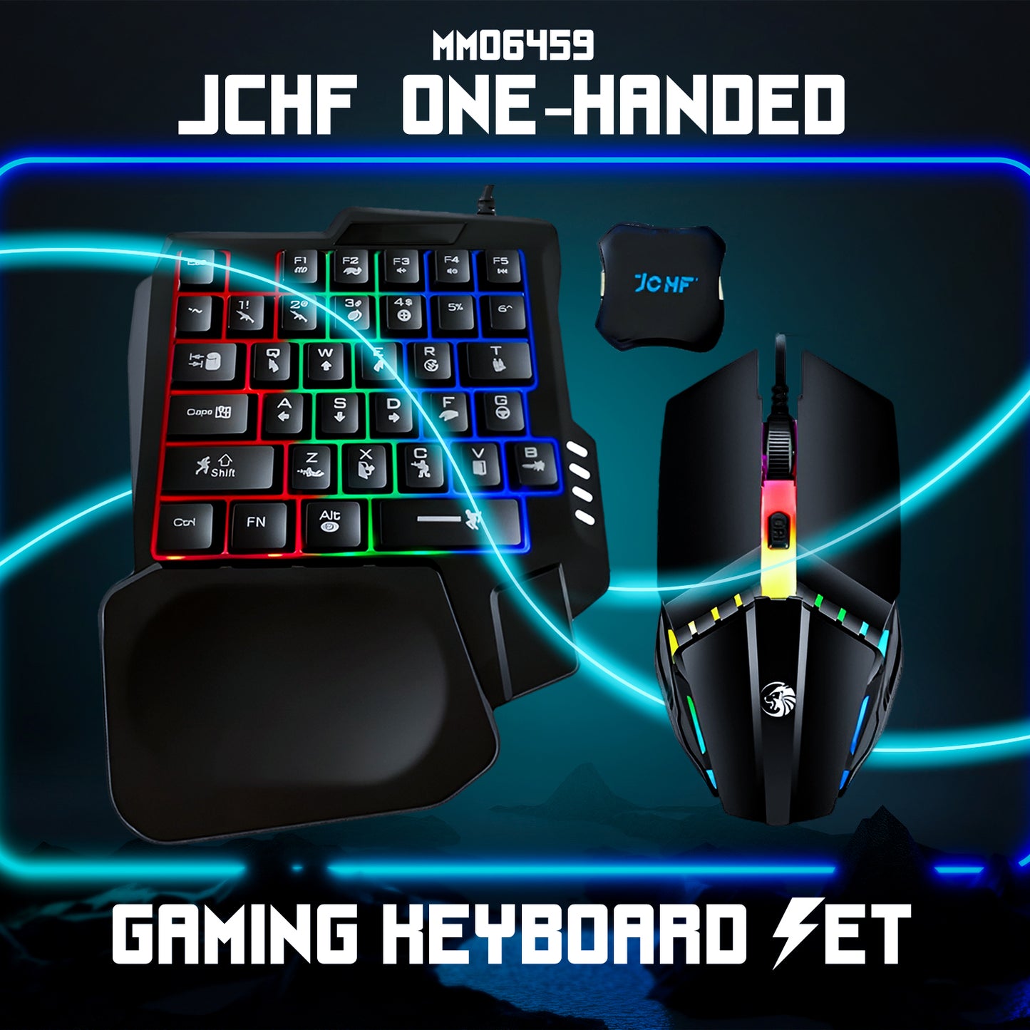 MM06459 JCHF One-handed Gaming Keyboard Set