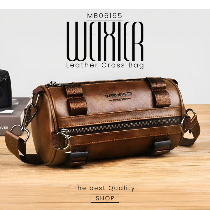 MB06195 WEIXIER Leather Cross Bag