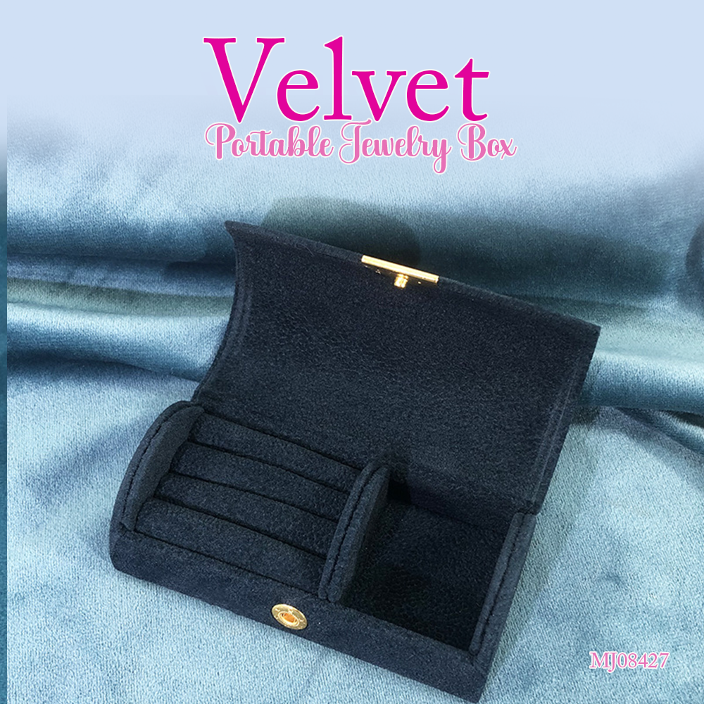 MJ08427 Velvet Portable Jewelry Box