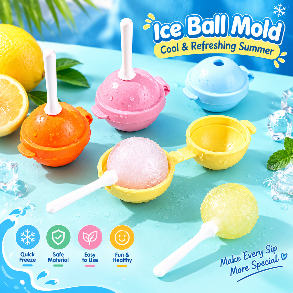 MH08649 Cute Lollipop Ice Maker (10pcs)