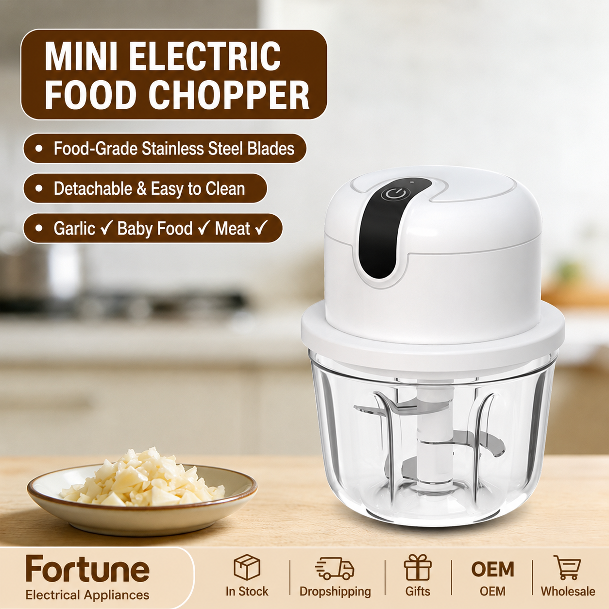MH50904 Wireless Mini garlic Press