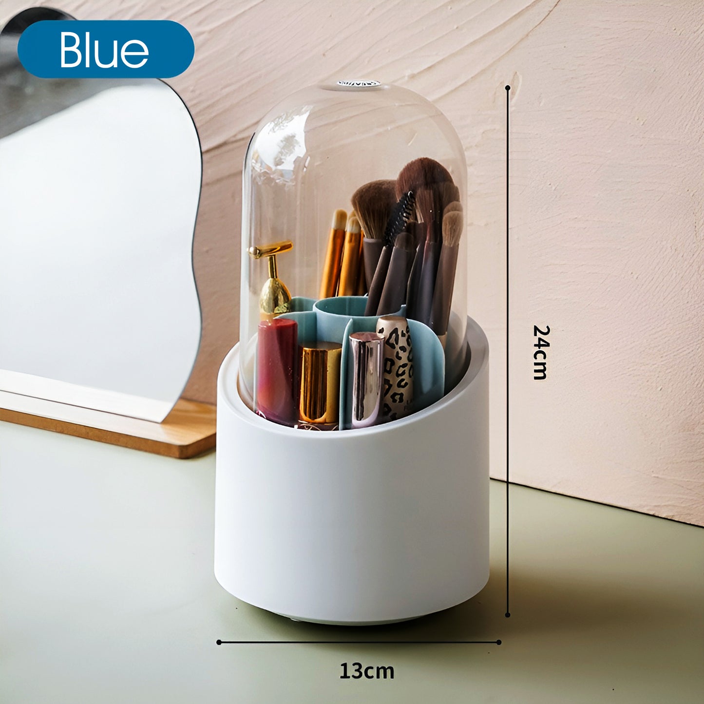 MC07613 360°Rotating Makeup Brush Storage Tube