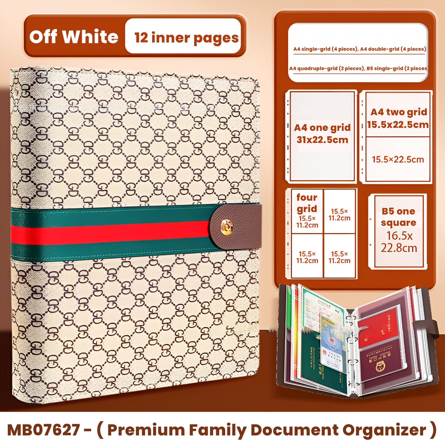 MB07627 Premium Family Document Organizer