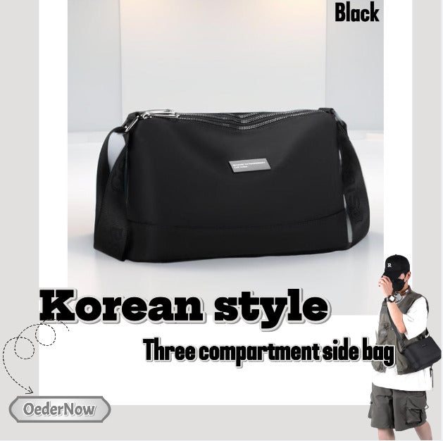 MB50235 Korean Style Three Compartment Side Bag