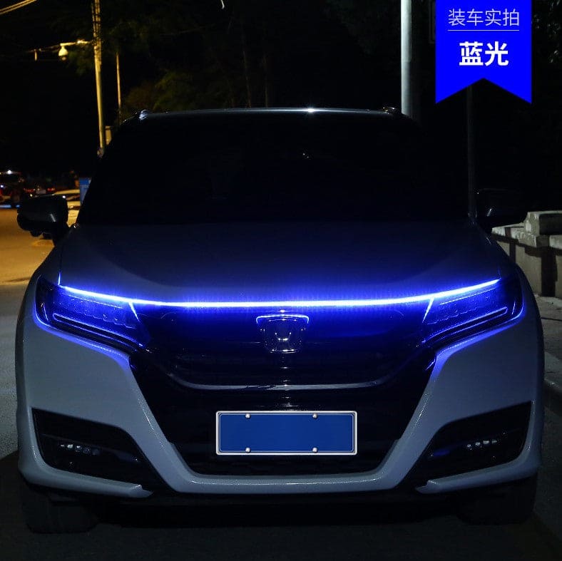 MV03952 ကိုယ့်ကားလေးကို အားလုံးထဲမှာ ထင်းခနဲလင်းခနဲဖြစ်နေစေဖို့ ကားရှေ့ဖုံး LED Light Streamer 