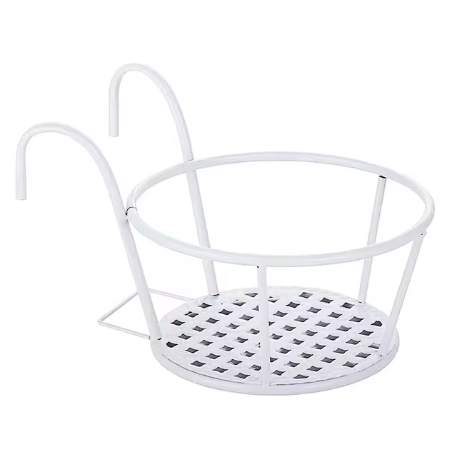 MH06090 Iron Balcony Flower Stand