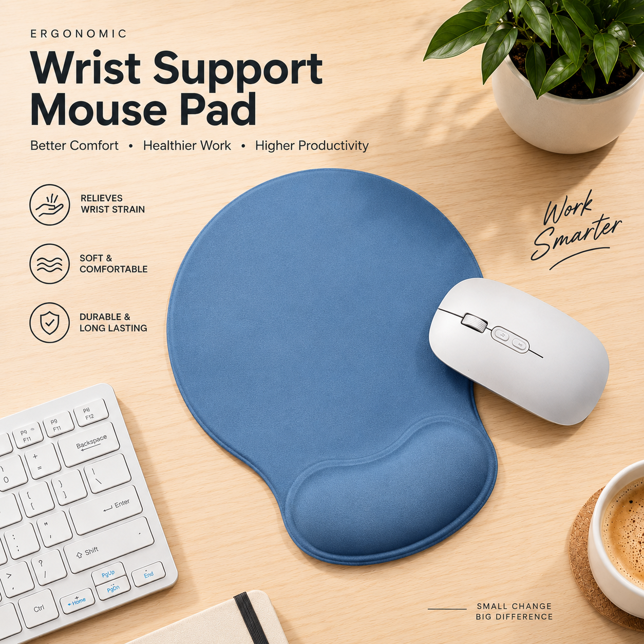 MM08368 Ergonomic Wrist Rest Mouse Pad