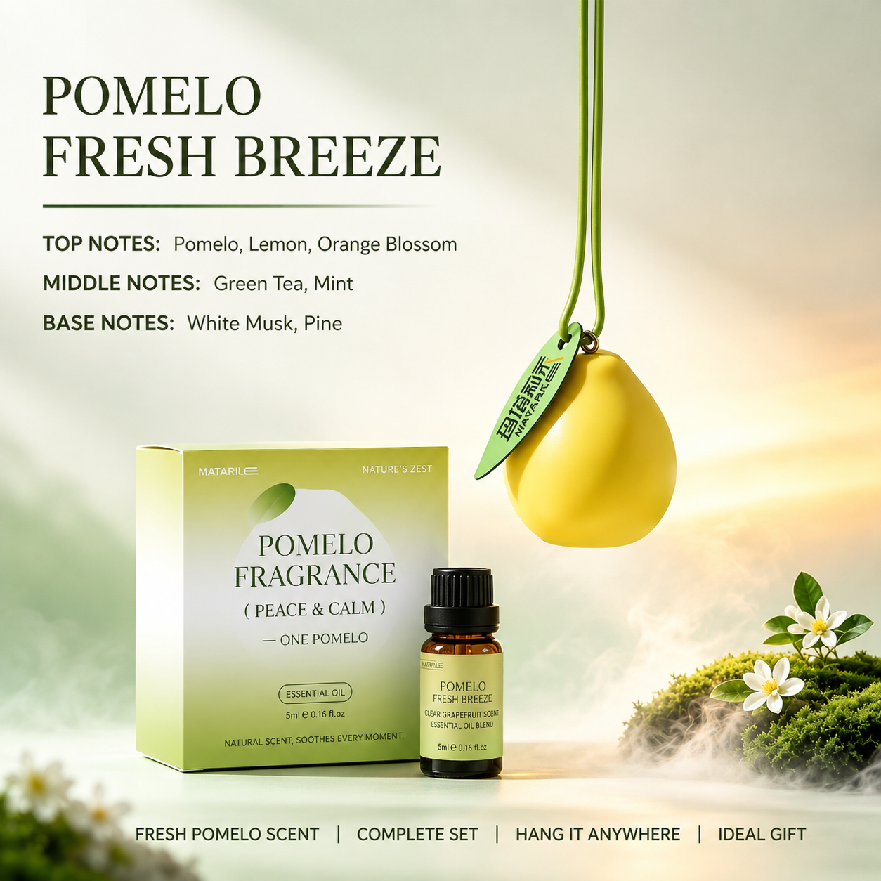 MV08399 Fresh Breeze Car Essential Oil Hanging Set