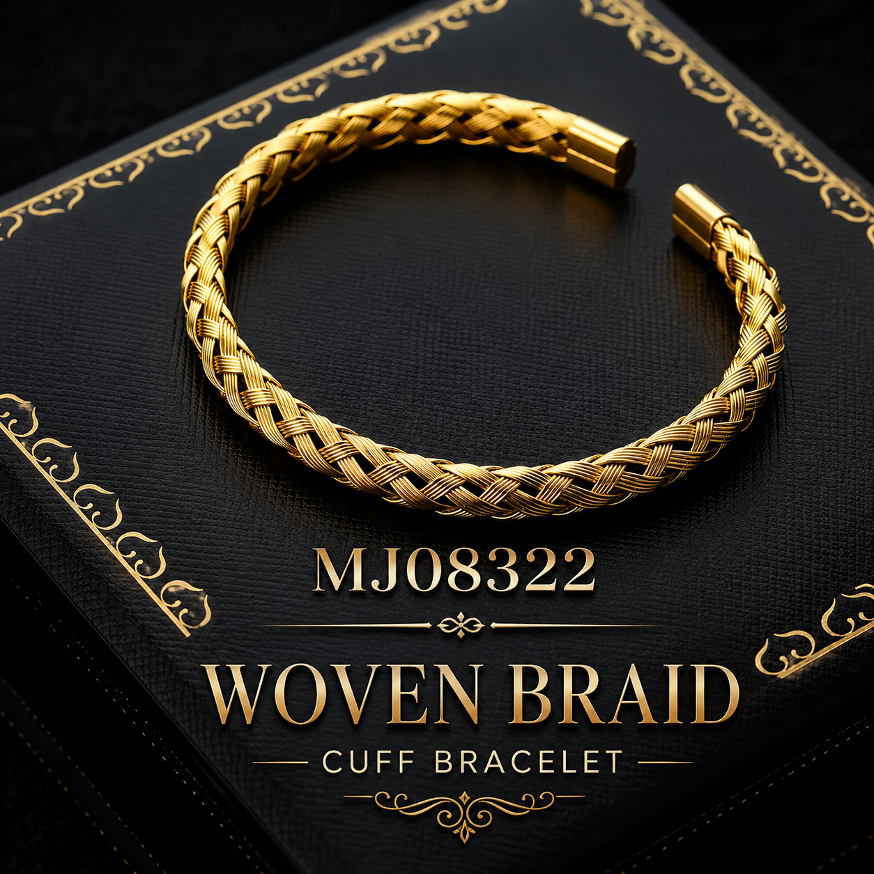 MJ08322 Woven Braid Cuff Bracelet