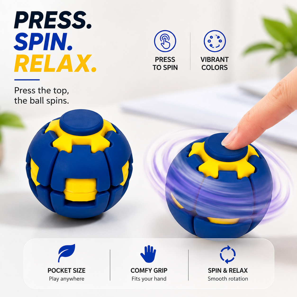 MT08222 3D Gyro Stress Relief Ball