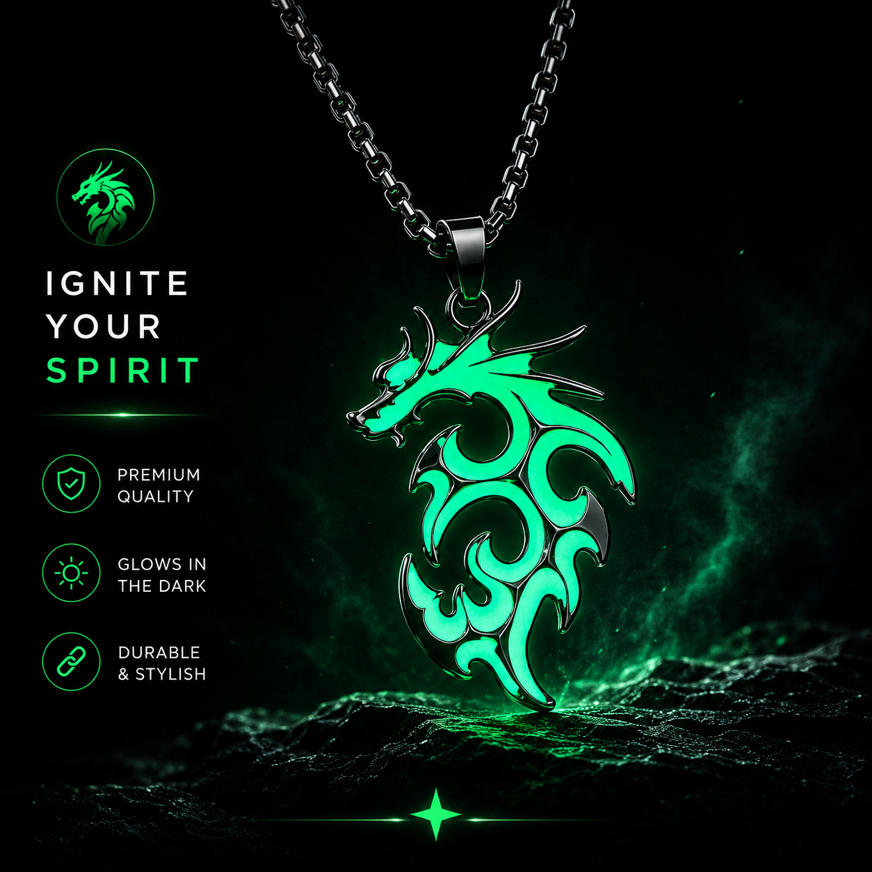 MJ08265 Flame Dragon Necklace