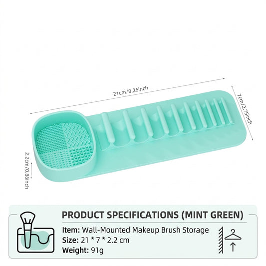 MC08644 2-in-1 Silicone Makeup Brush Cleaner & Rack