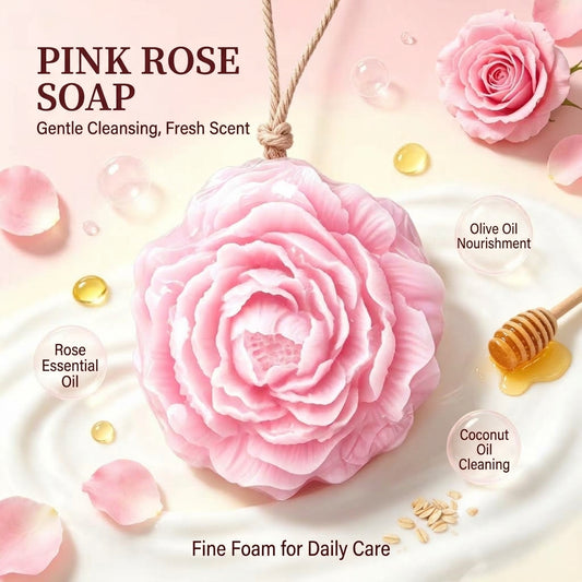MH08519 Carved Peony Flower Soap (2pcs)