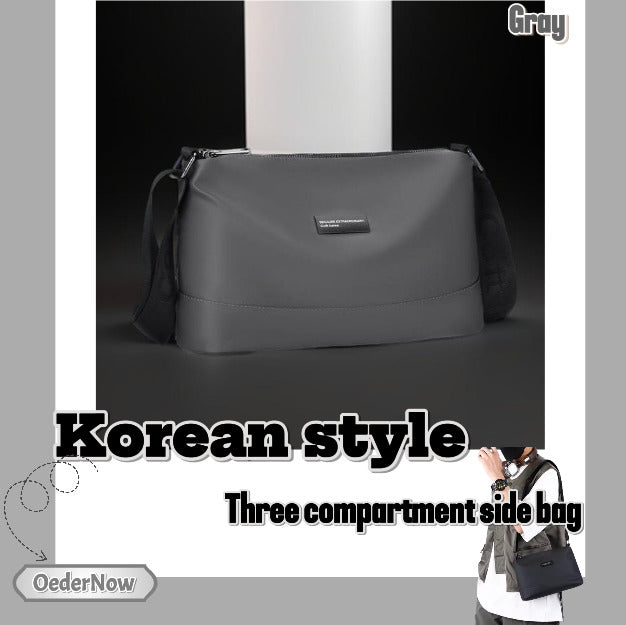 MB50235 Korean Style Three Compartment Side Bag