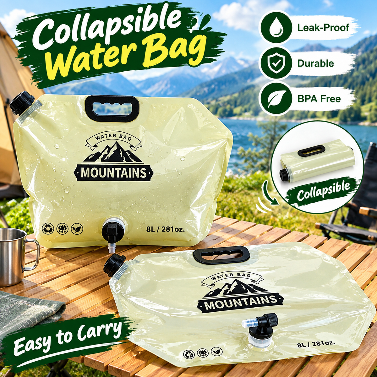MH08494 Outdoor Collapsible Water Bag