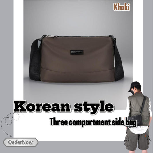 MB50235 Korean Style Three Compartment Side Bag