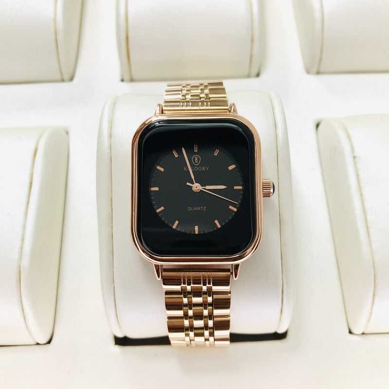 MW00067 Luxury Brand KALOOKY တံဆိပ်လေးထောင့်ပုံစံ ရွေရောင်ချိန်းဒီဇိုင်းဆန်း မိန်းကလေး၀တ်လက်ပက်နာရီ