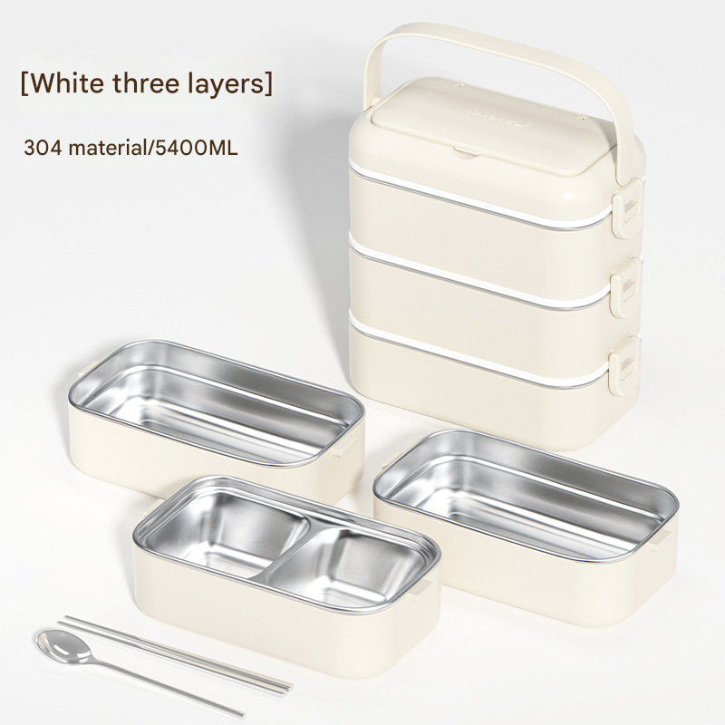 MH06057 stainless steel three-layer lunch box