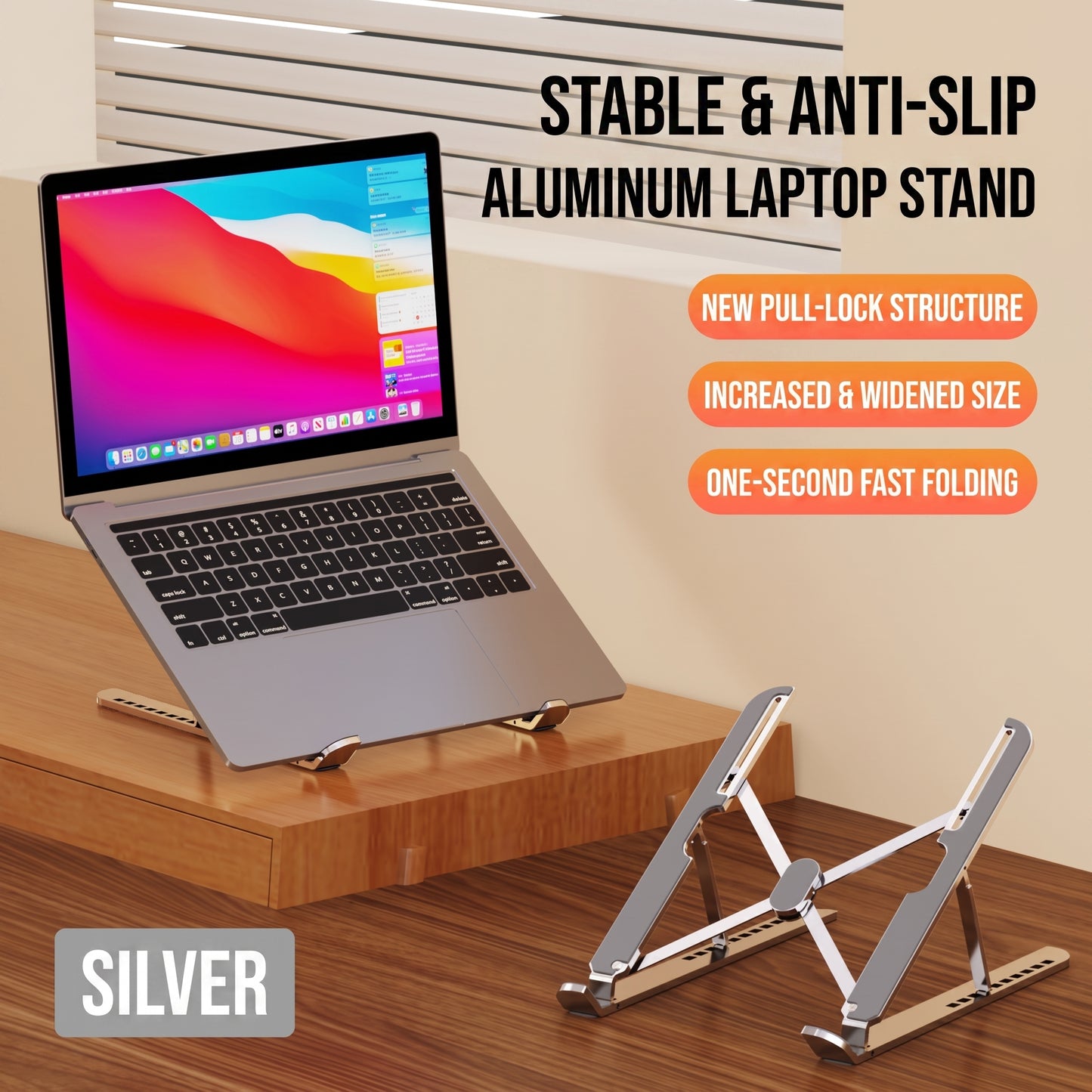 MM08182 Ergonomic Aluminium Laptop Stand