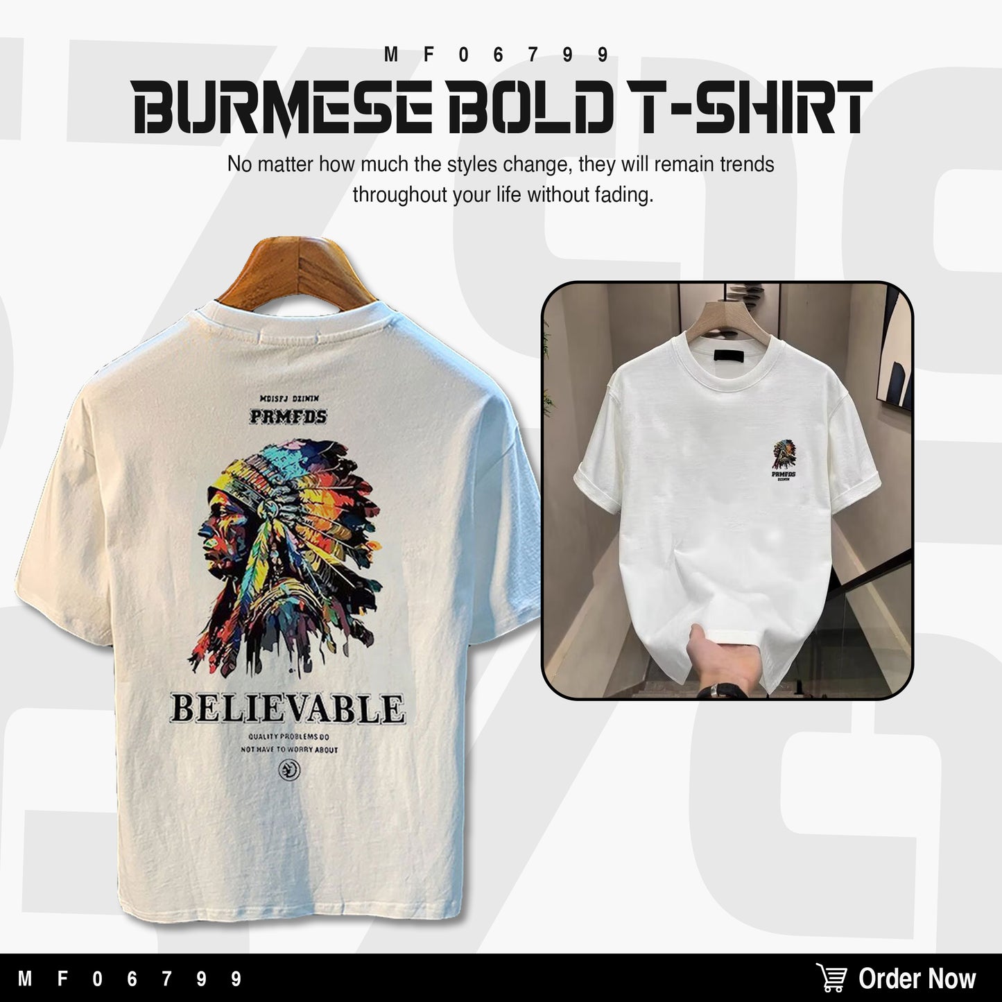 MF06799 Burmese Bold T-Shirt