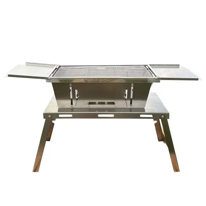 MH51000 Thickened 304 stainless steel barbecue grill, portable all-in-one folding