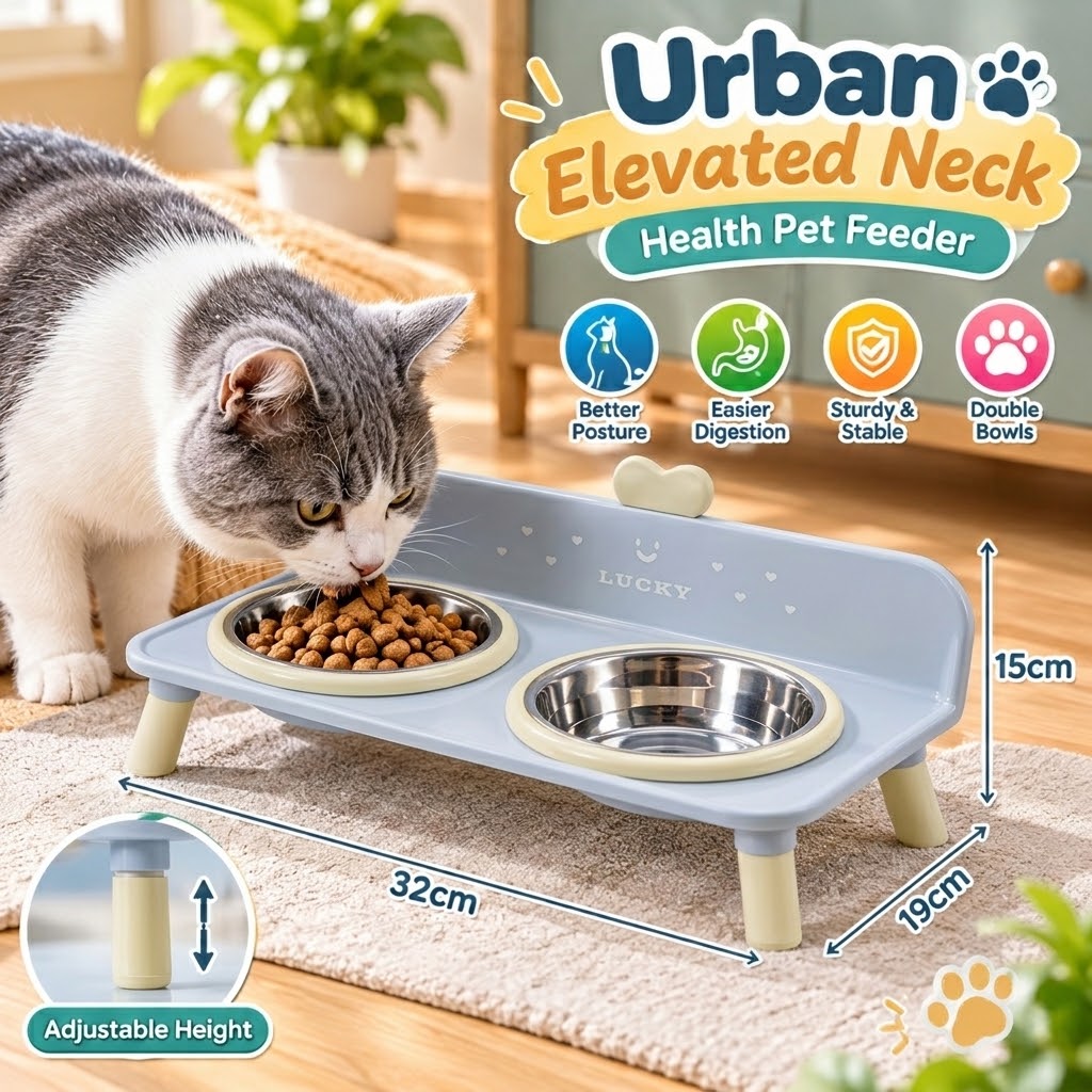 MP08607  Elevated Neck Health Pet Feeder