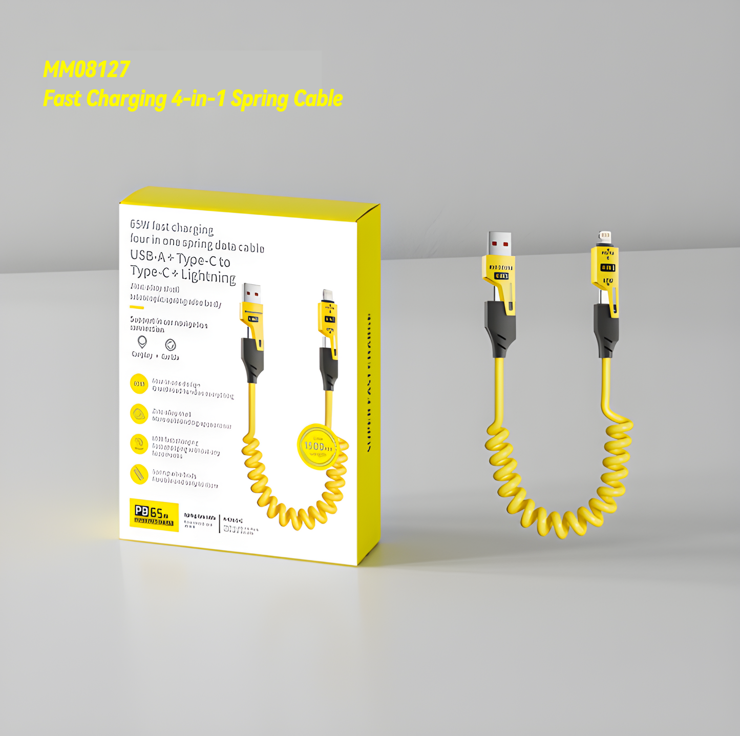 MM08127 Fast Charging 4-in-1 Spring Cable