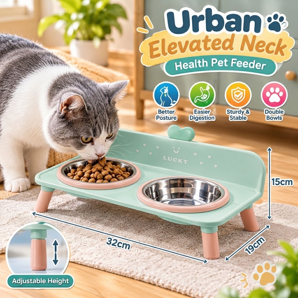 MP08607  Elevated Neck Health Pet Feeder