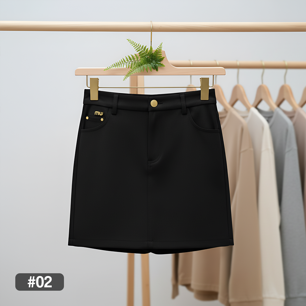 ML07872 Office Leather Skirt ( Export Clothing )