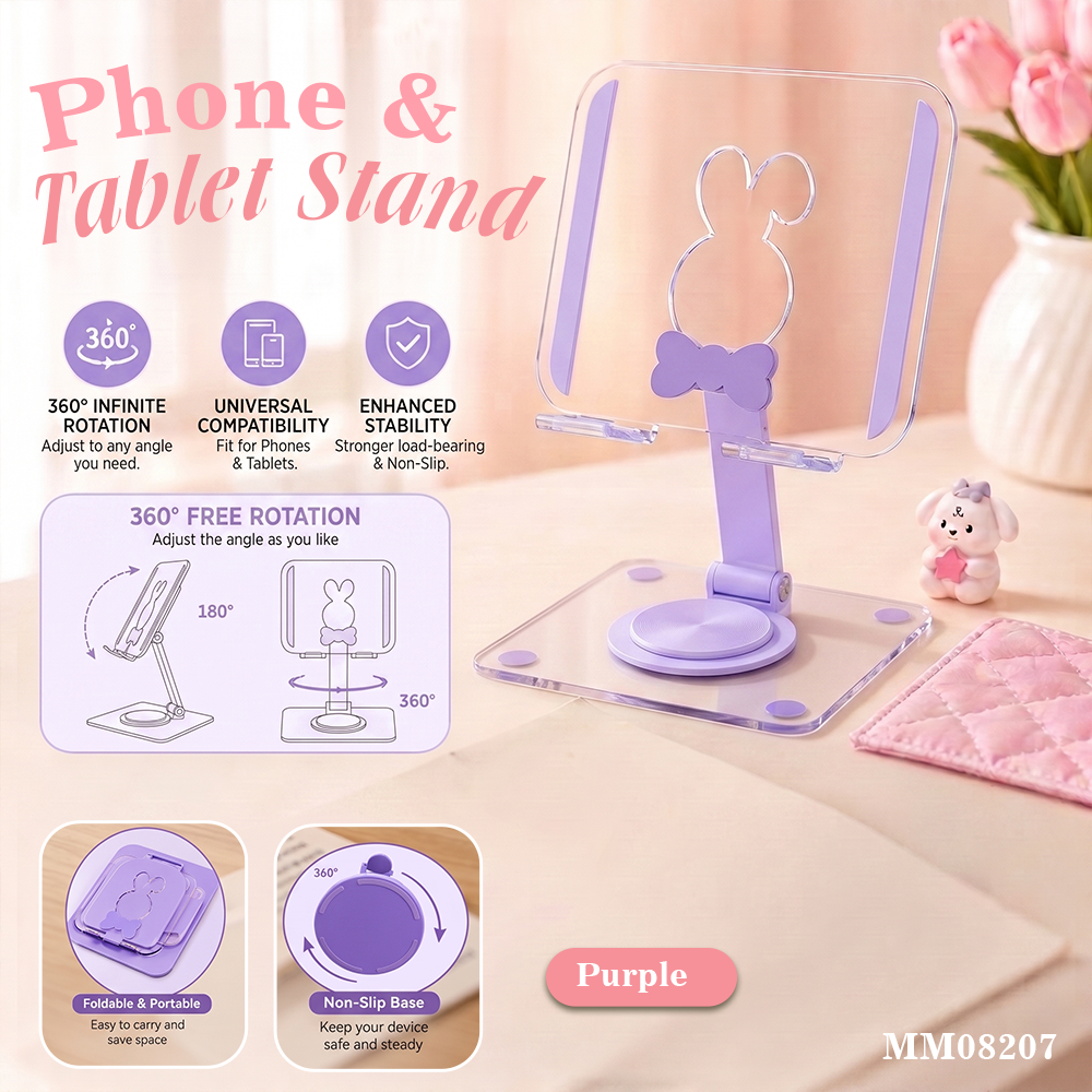 MM08207  360° လှည့်နိုင်တဲ့ Phone & Tablet Stand