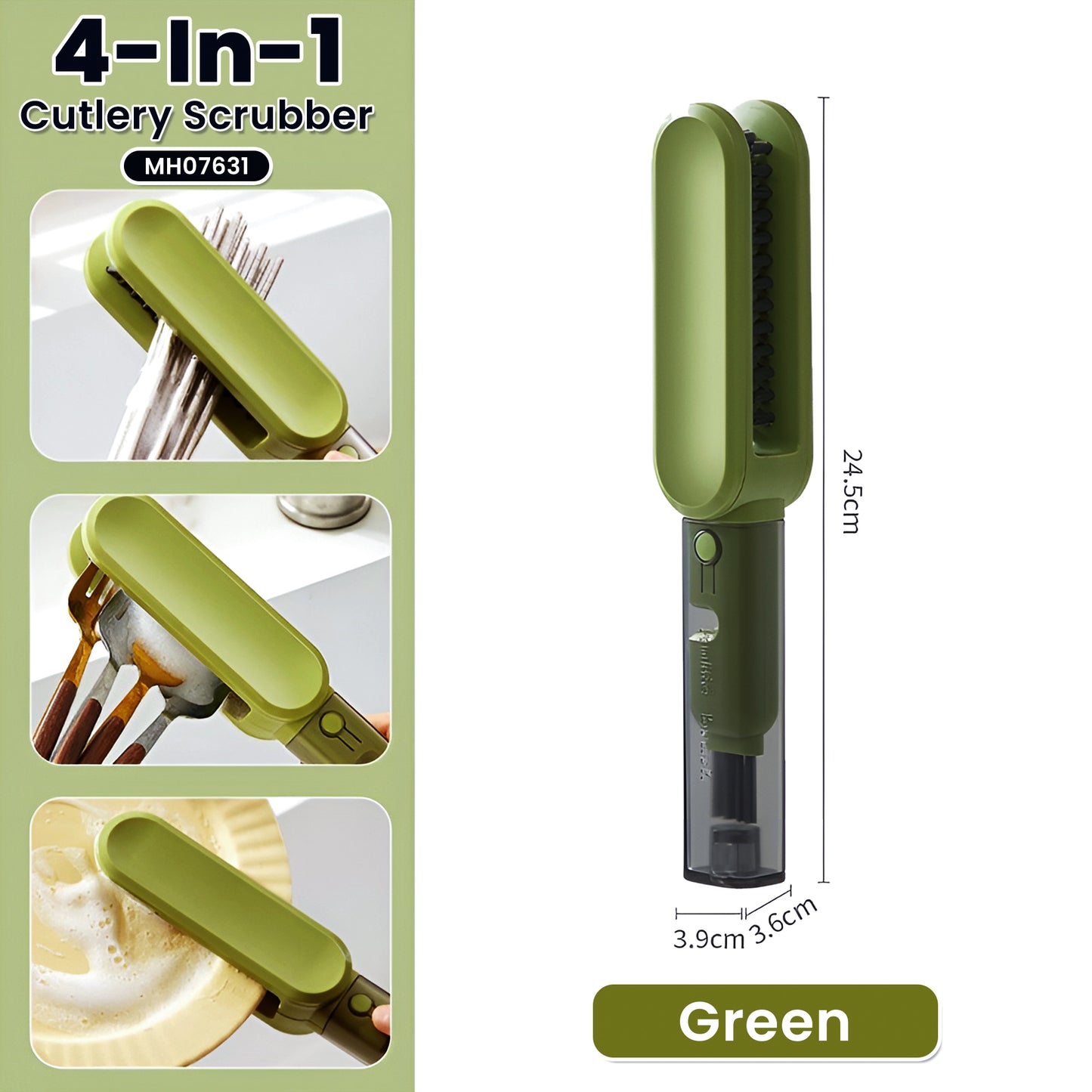 MH07631  4-In-1 Cutlery Scrubber
