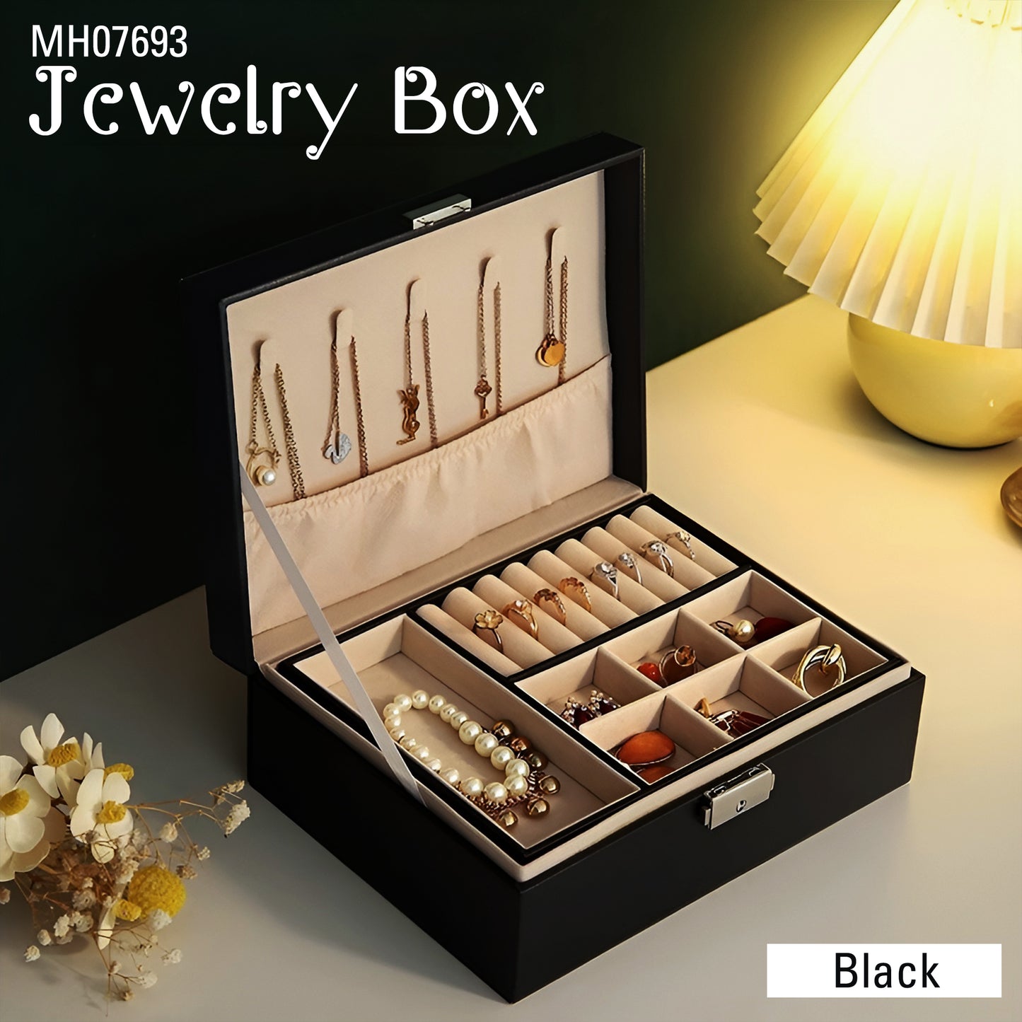 MH07693 Leather Jewelry Box