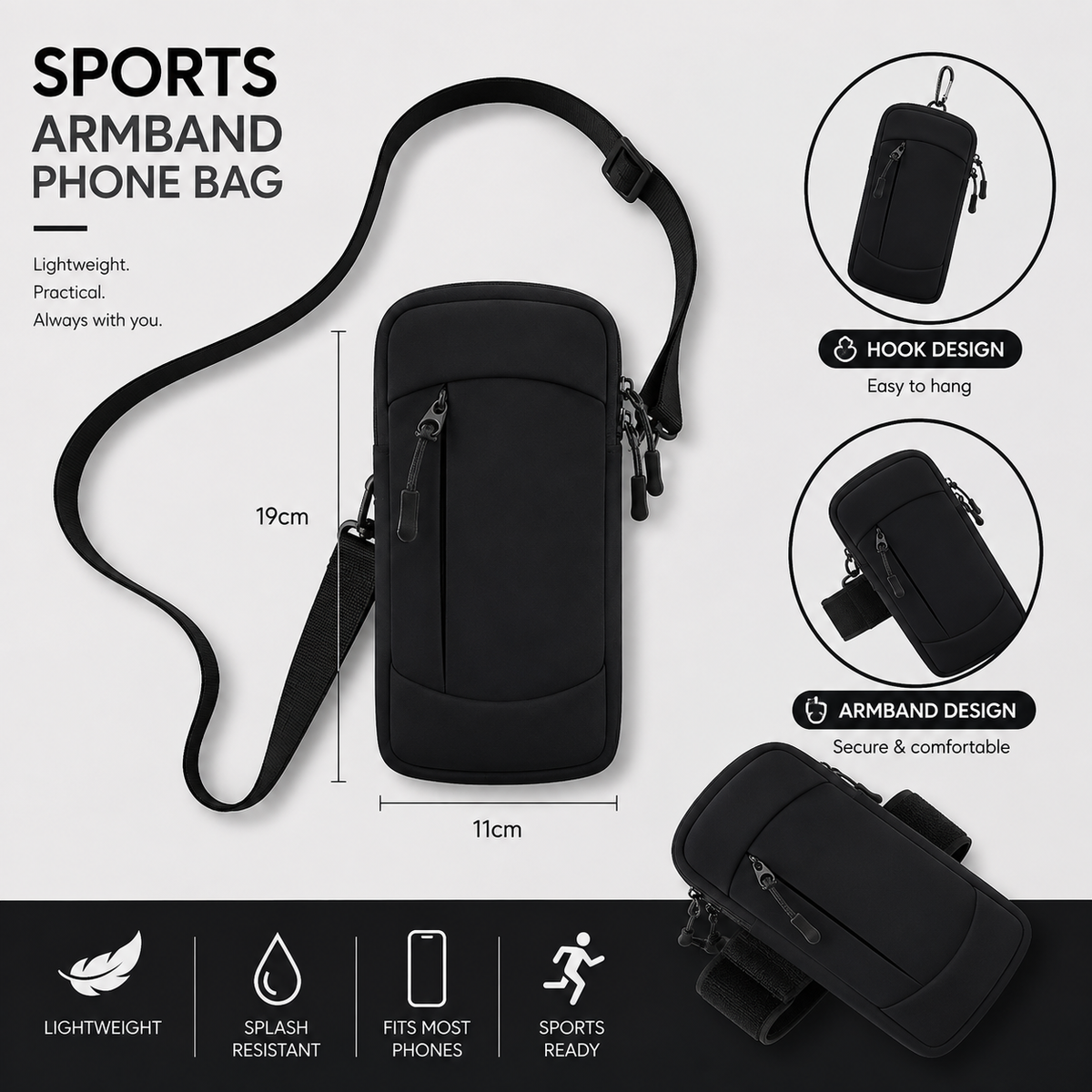 MB08455  Sports Armband Phone Bag