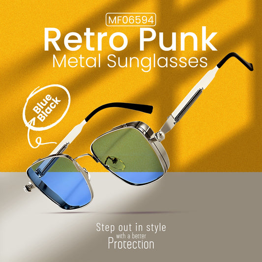 MF06594 Retro Punk Metal Sunglasses