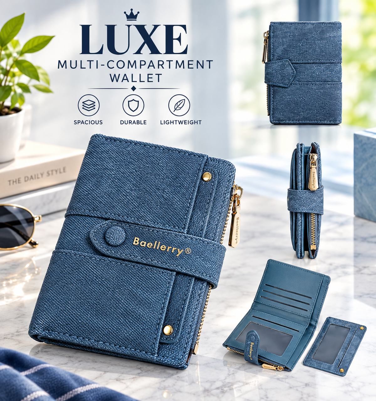 MB08497  Luxe Multi-Compartment Wallet
