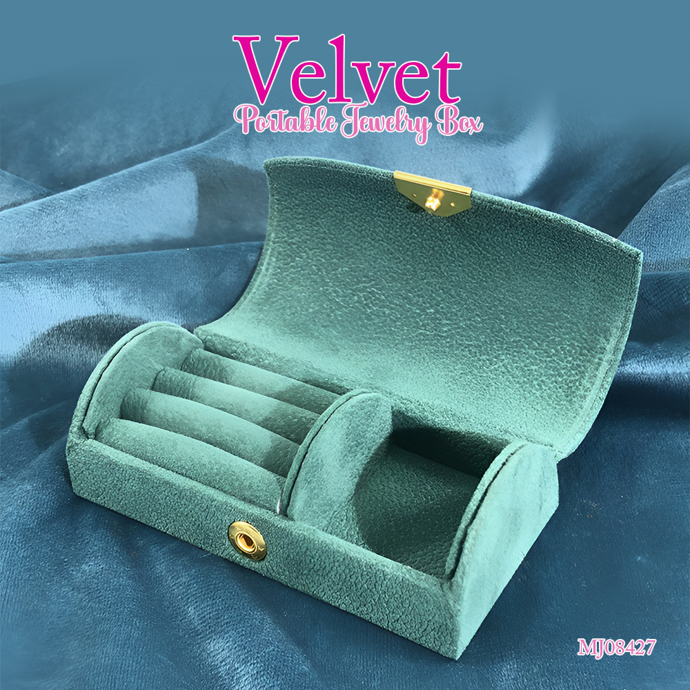 MJ08427  Velvet Portable Jewelry Box