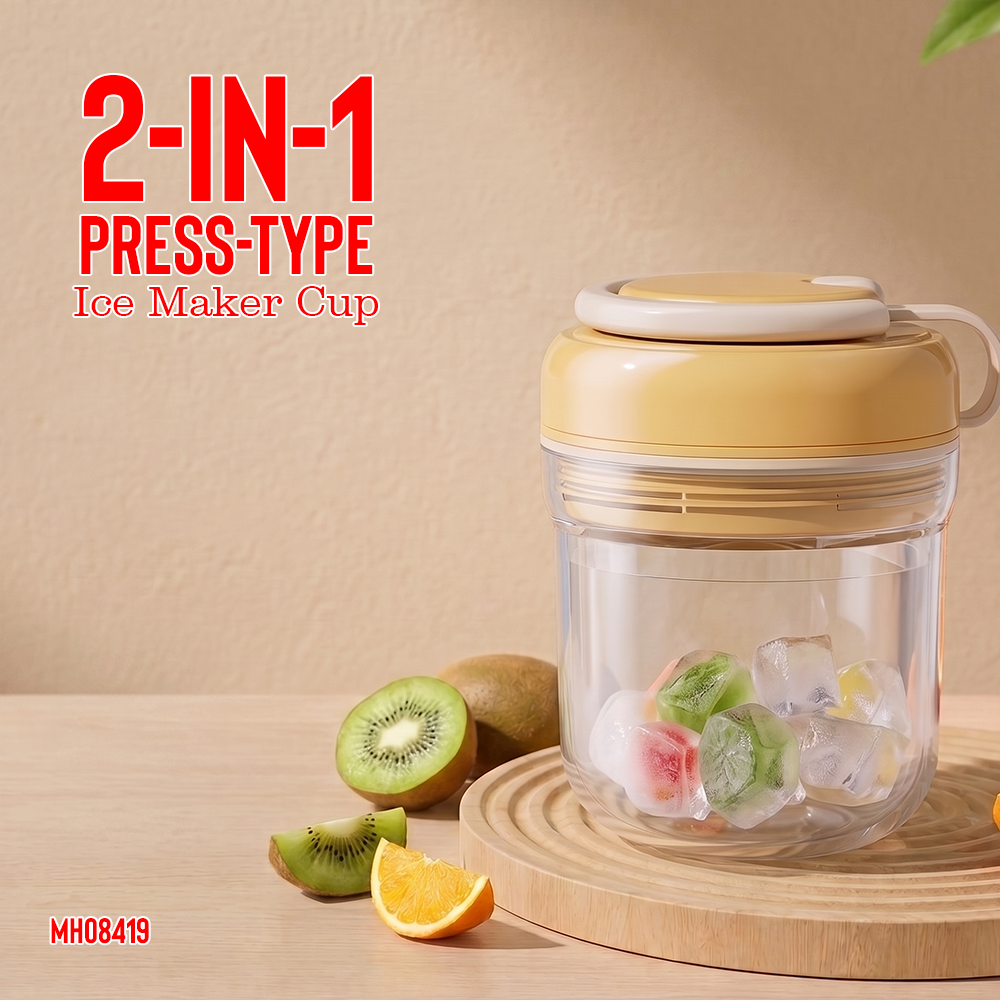 MH08419  2-in-1 Press-Type Ice Maker Cup