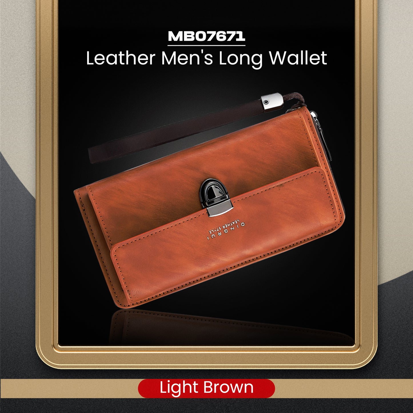 MB07671 Leather Men's Long Wallet