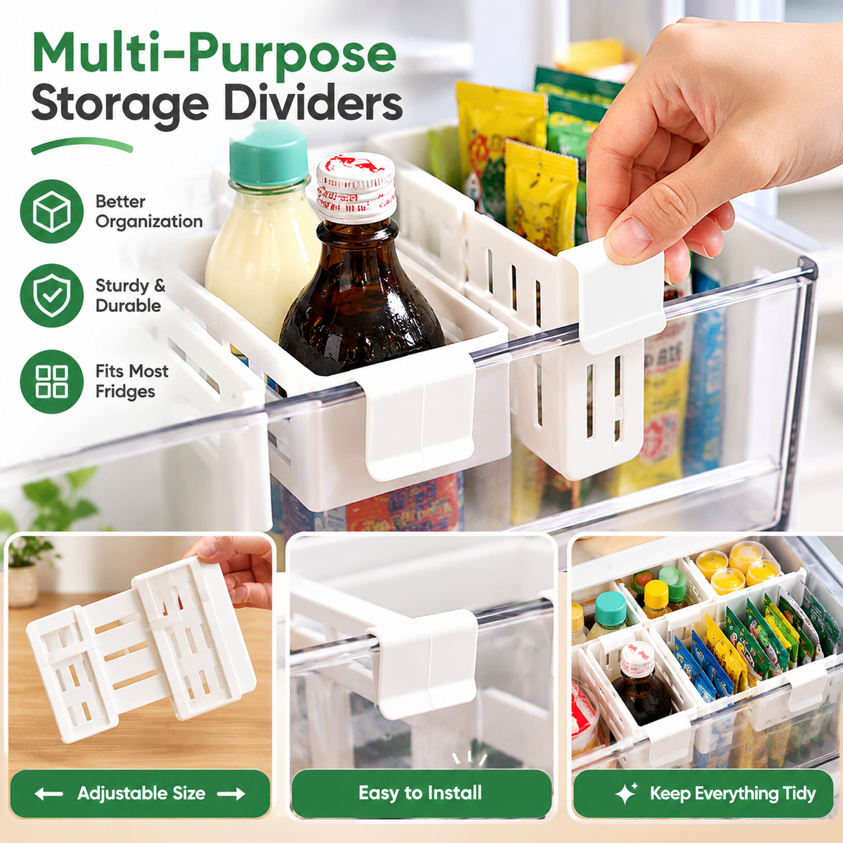 MH08634  Multi-Purpose Storage Dividers(4pcs)