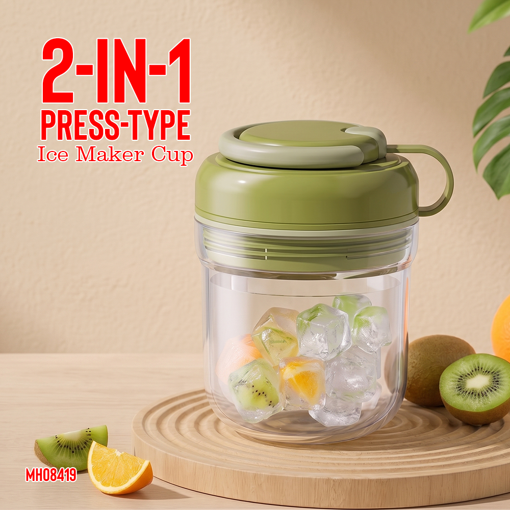 MH08419  2-in-1 Press-Type Ice Maker Cup