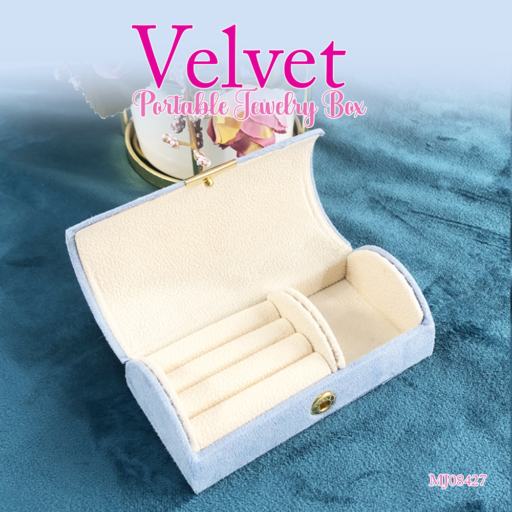 MJ08427  Velvet Portable Jewelry Box
