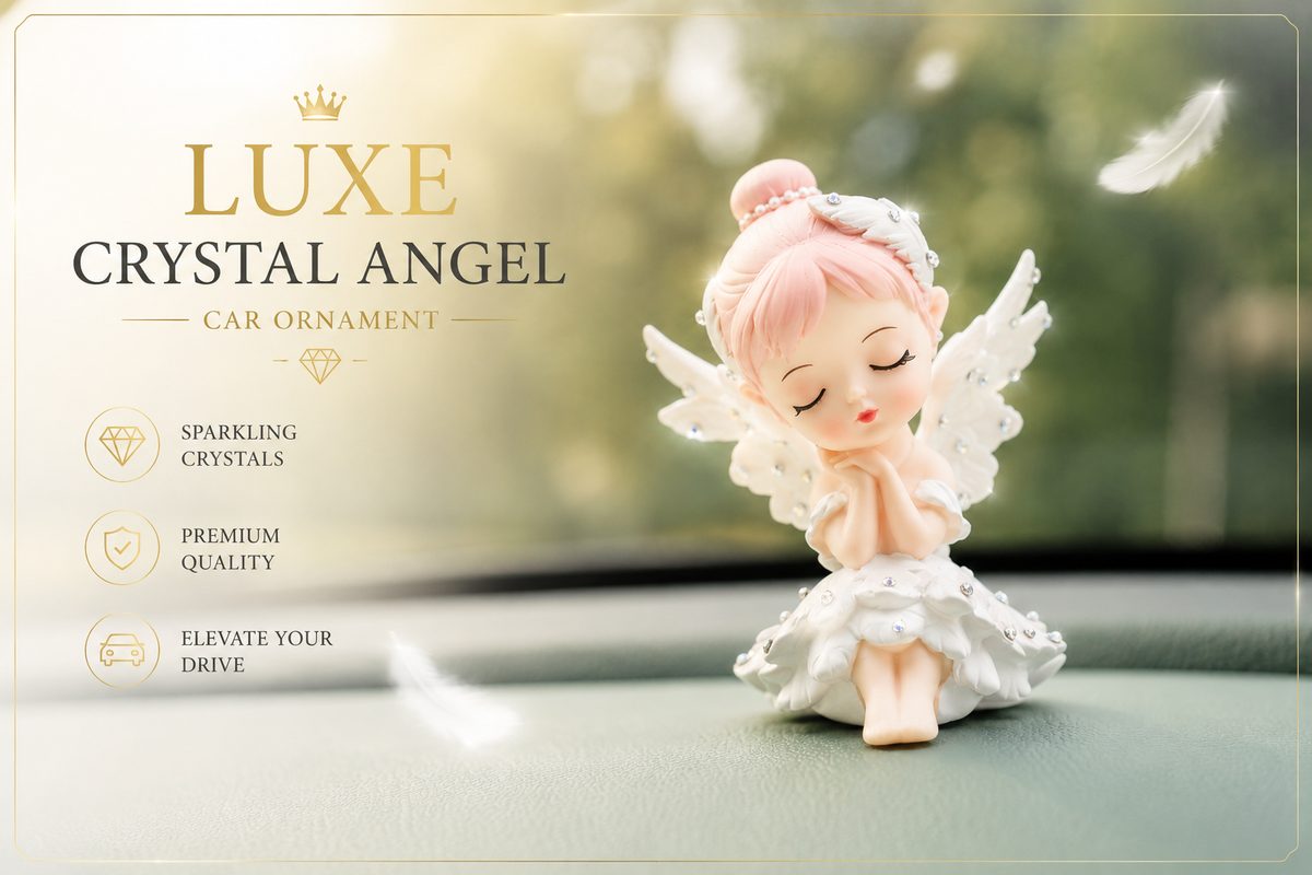 MV08577 Luxe Crystal Angel Car Ornament