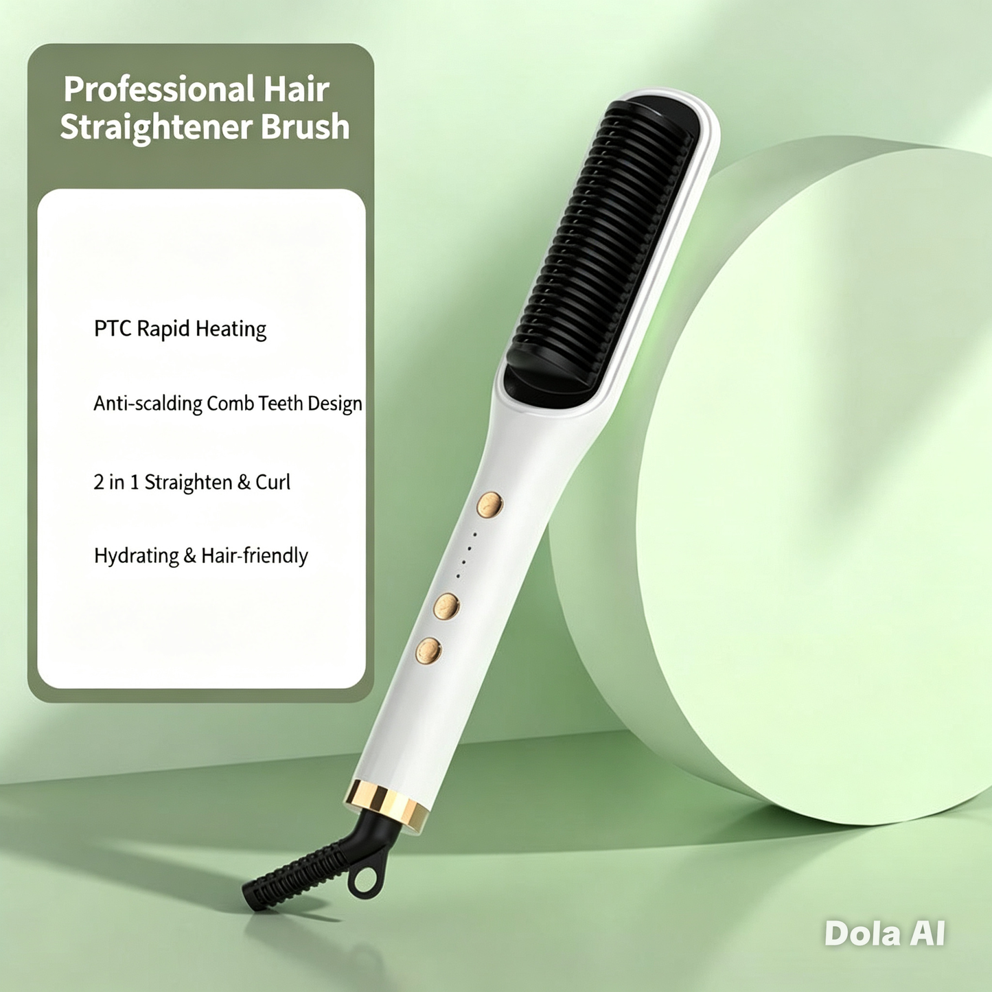 MH50941 Straightening comb with negative ion hair straightener